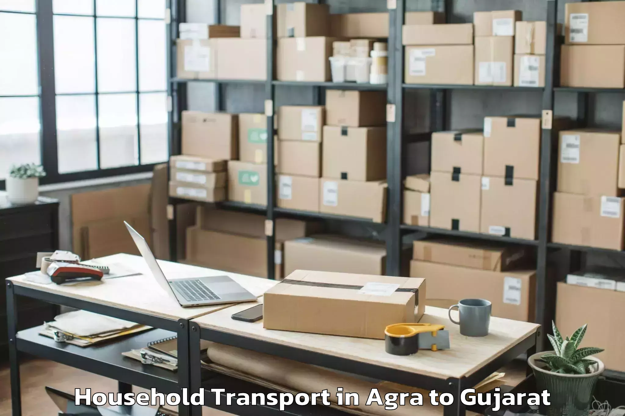 Book Your Agra to Petlad Household Transport Today